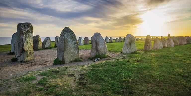 The Ale's Stones of Sweden at sunrise